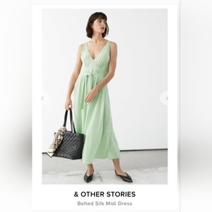 & Other Stories Belted Midi Dress